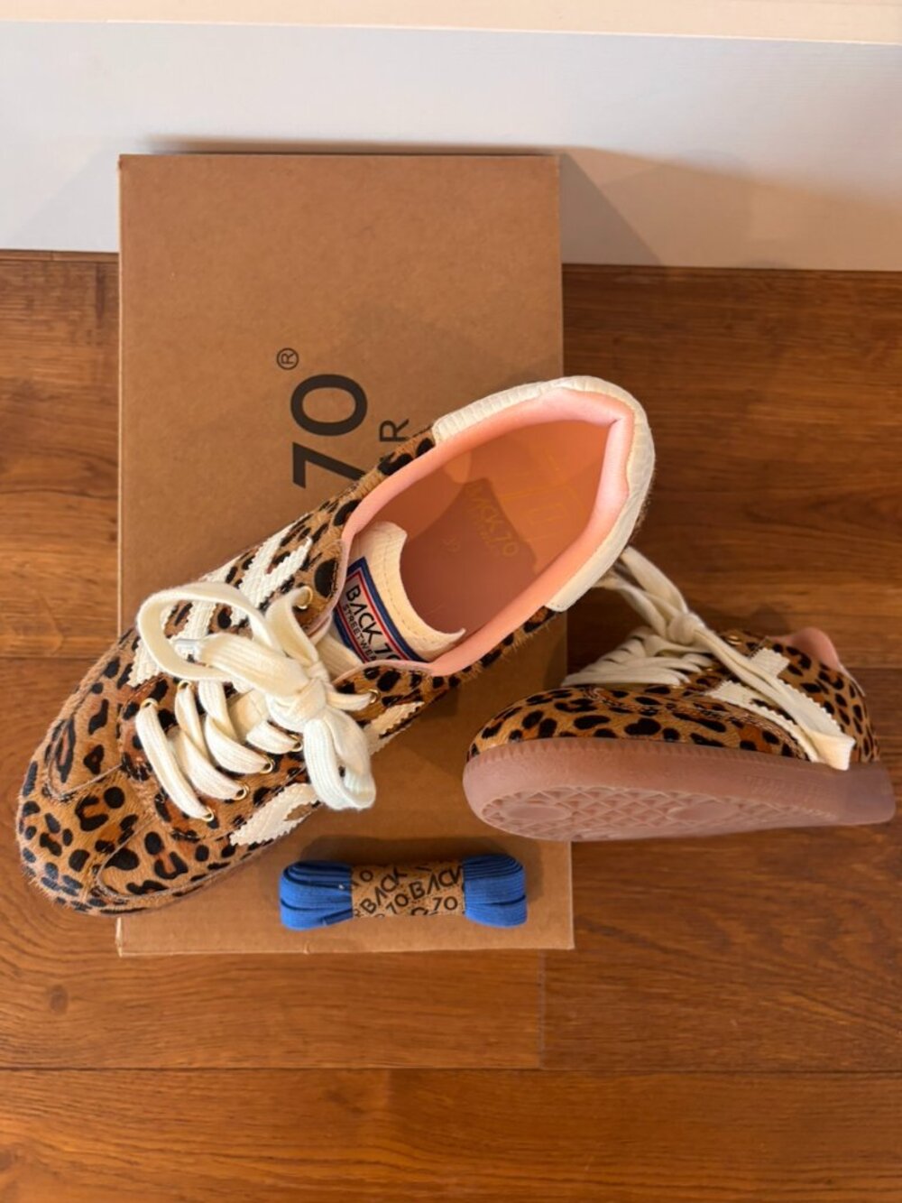 BLACK70 Leopard Print Sneakers, size 39 EU / 8-8.5 US